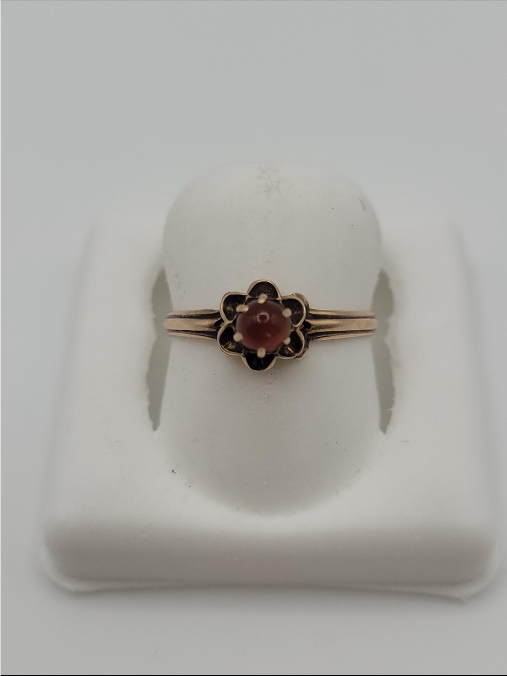 Antique Victorian 10K Gold Carnelian Ring | Natural Carnelian Size 5.5